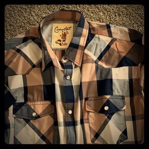 XL Coastal men’s pearl snap button up long sleeve